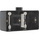 Niko tweevoudige horizontale opbouwdoos leeg met 1x M20 ingang - Hydro zwart (761-84801)