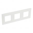 Legrand afdekraam 3-voudig 71mm centerafstand horizontaal - Valena Next wit glans (741103)