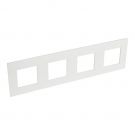 Legrand afdekraam 4-voudig 71mm centerafstand horizontaal - Valena Next wit glans (741104)