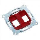 Schneider Electric draagplaat 2-voudig voor UTP RJ45 rood (MTN4566-0006)