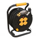 Relectric kabelhaspel open 4-voudig met randaarde IP44 25 meter neopreen H07RN-F 3x2.5mm2 (RELEC493104)