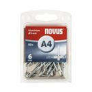 Novus blindklinknagel A4 X 6mm, Alu SB, 30 st. (045-0023)