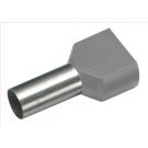Cimco TWIN adereindhuls geïsoleerd 2x4mm2 hulslengte 12mm grijs - per 100 stuks (182478)