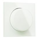 EMhub Quadro55 (by Kopp) centraalplaat met knop tbv draaidimmer - zuiver wit glanzend (4088007)