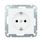 EMhub Quadro55 (by Kopp) stopcontact met randaarde - zuiver wit mat (4088040)