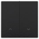 Niko afwerkingsset voor 2-voudige elektronische rolluikschakelaar - Niko Home Control Piano Black (200-31006)