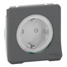 Schneider Electric inzetstuk voor opbouw stopcontact IP55 - Mureva Styl  antraciet (MUR36134)