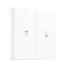 EMhub Quadro55 (by Kopp) bedieningswip dubbel met pijlen opdruk, met bevestigingsplaat - mat-wit (4088054)