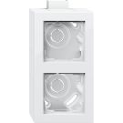 Gira Opbouwbehuizing, compleet met afdekraam en adapter K/P25 2-voudig wit (105229)