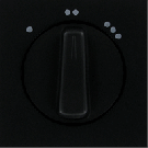 Kopp centraalplaat voor 3-standenschakelaar - HK07 mat zwart (375450000)