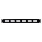 19 inch ventilatie paneel 1U - zwart (DS-Blind1-perf)