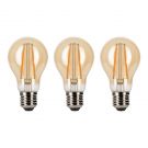 Bailey LED lamp filament dimbaar peer A60 E27 warm wit 2200K 8W 710lm - 3 stuks (145414)