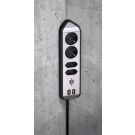 BRENNENSTUHL stekkerdoos 4-voudig en 2x USB A - ziver-zwart (1153590410)