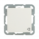 Gira stopcontact met randaarde en klapdeksel 1-voudig - systeem 55 zuiver wit mat (445427)