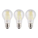 Bailey LED lamp filament helder peer E27 8W 900lm warm wit 2700K dimbaar - per 3 stuks (145413)