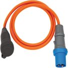 BRENNENSTUHL Verloopkabel Camping/Maritiem met CEE-stekker en aardingscontactkoppeling 1,5m kabel in oranje, 230V/16A IP44 (1132920025)
