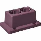 ABB Installatiedozen en -kasten deksel 3611 met 2-voudig stopcontact - rood (3611W2-R S)