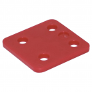 GB drukplaat zonder sleuf 70x70x5mm - rood per 48 stuks (34705.B048)