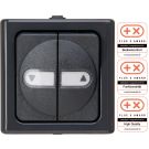 Kopp Blue Electric druk-jalouzieschakelaar IP44 antraciet (560915006)