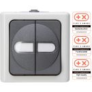 Kopp Blue Electric serieschakelaar IP44 - grijs (560556003)