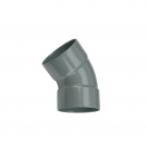Wavin Wadal PVC bocht 45° mof-mof lijm 40mm - grijs (3101204004)