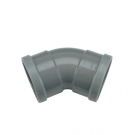 Wavin Wafix PVC bocht 45° mof-mof manchet SN8 125mm - grijs (1111212004)