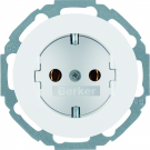 Hager stopcontact met randaarde schroefklemmen - R.Classic polarwit (41452089)