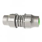 NKI Neede Klemkoppeling recht t.b.v. druppelslang 16 mm PP - zwart (1106H)