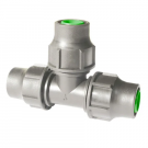NKI Neede Klemkoppeling T-stuk t.b.v. druppelslang 16 mm PP - zwart (1106I)
