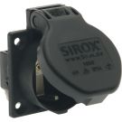 SIROX machine contactdoos inbouw 3-polig met klapdeksel IP54 zwart (601.156-3)