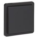 Niko impulsdrukker (NO of NG) 10A 250V met insteekklemmen (zonder opbouwbehuizing) - Hydro zwart (761-33005)