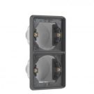 Niko New Hydro - Inbouwdoos 2-voudig Zwart 761-74000