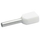 Klauke twin adereindhuls geïsoleerd 0.5mm2 hulslengte 8mm wit - per 100 stuks (8698)