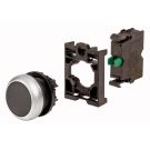 Eaton M22-D-S-K10-BVP DRUKKNOP VLAK ZWART TERUGV
