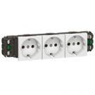 Legrand Mosaic wandcontactdoos 3-voudig 90 graden 3x2p - wit (077403)