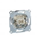 Merten by Schneider Electric uit-controleschakelaarsokkel, 2-polig 10 AX, AC 250 V met insteekklemmen (MTN3102-0000)