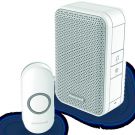 Honeywell Home draadloze deurbelset gong + beldrukker verticaal 4-tunes - Serie 3 wit (DC311N)