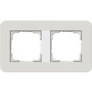 Gira E3 afdekraam 2-voudig lichtgrijs/zuiver wit