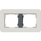 Gira E3 afdekraam 2-voudig lichtgrijs/antraciet