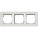 Gira E3 afdekraam 3-voudig lichtgrijs/zuiver wit
