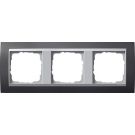 Gira Event afdekraam 3-voudig aluminium/antraciet