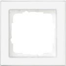 Gira E2 afdekraam 1-voudig compleet beschr. clear/zuiver wit glanzend