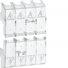 Hager HZC218 HAG AFSCHERMKAP SET 4-POLIG MV