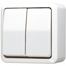 JUNG AP600 opbouw serieschakelaar 10A 250V - crème wit (605 A)