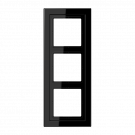 JUNG LS-design afdekraam 3-voudig zwart (LSD983SW)