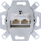 JUNG data aansluitdoos sokkel 2-voudig UTP Cat6A (UAE 8-8 UPOK6)