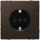 Merten by Schneider Electric D Life wandcontactdoos met kinderbeveiliging - mocca metallic (MTN2300-6052)