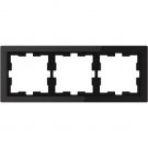 Merten by Schneider Electric D Life afdekraam 3-voudig - glas zwart (MTN4030-6503)