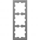 Merten by Schneider Electric D Life afdekraam 3-voudig - RVS look (MTN4030-6536)