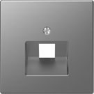 Merten by Schneider Electric D Life centraalplaat voor RJ45 1-voudig - RVS look (MTN4521-6036)